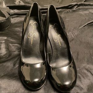 MOVING-EVERYTHING MUST GO🔥Black Vinyl Business-y Heels